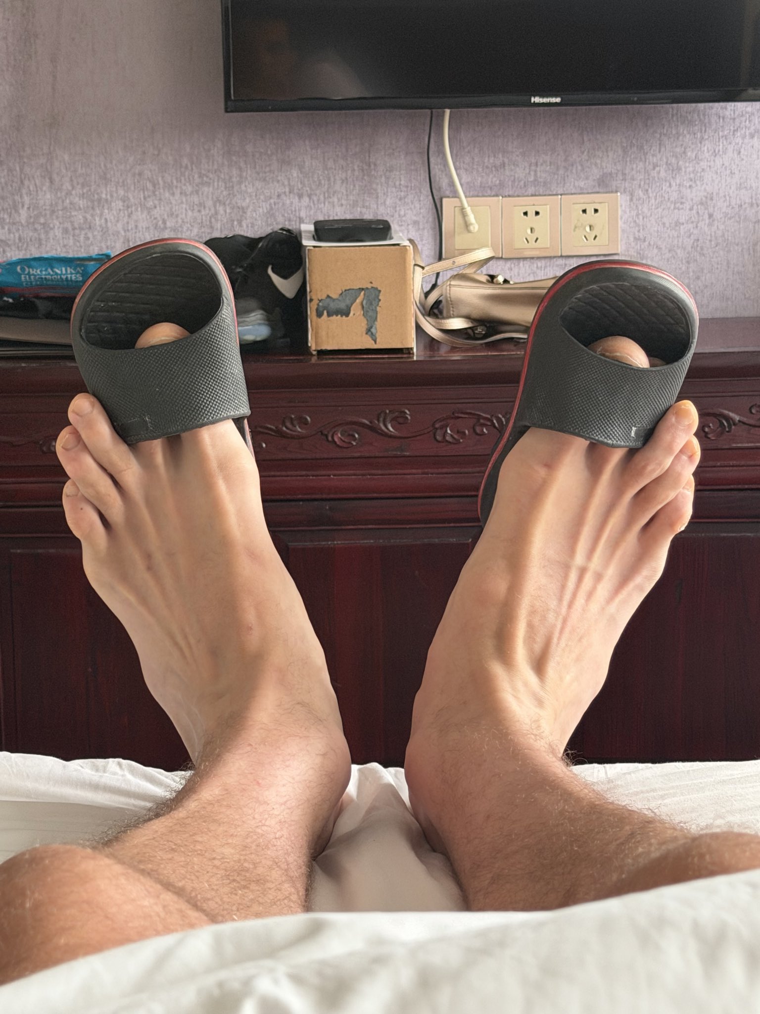 Couldn’t find my slippers, so I borrowed the hotel’s. Size 22 meets size impossible. Joins now! https://patreon.com/Alphabigman22?utm_medium=unknown&utm_source=join_link&utm_campaign=creatorshare_creator&utm_content=copyLink 