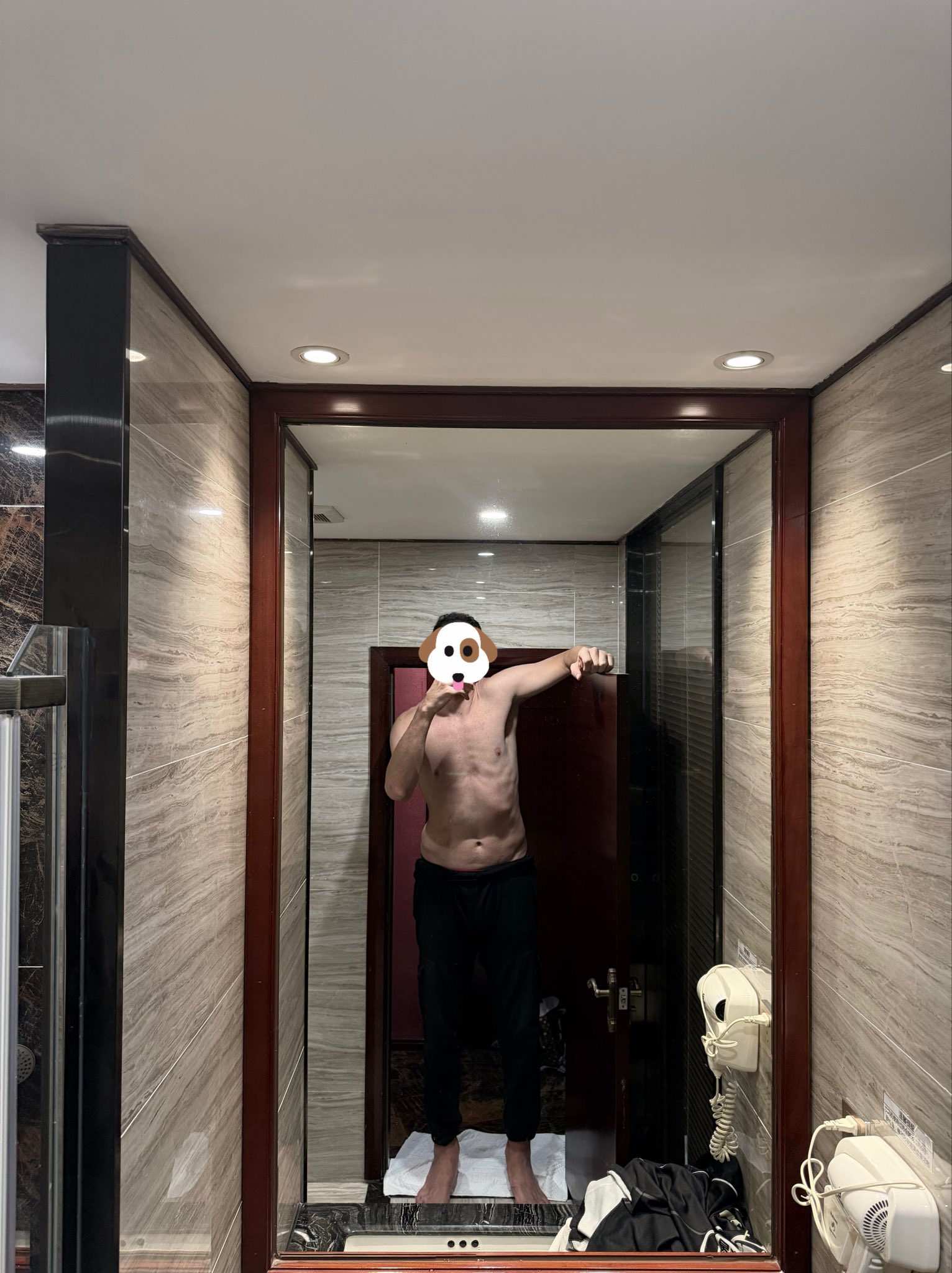 When I can rest my arm on top of the door and tower over a door, you’ll never be tall as me 