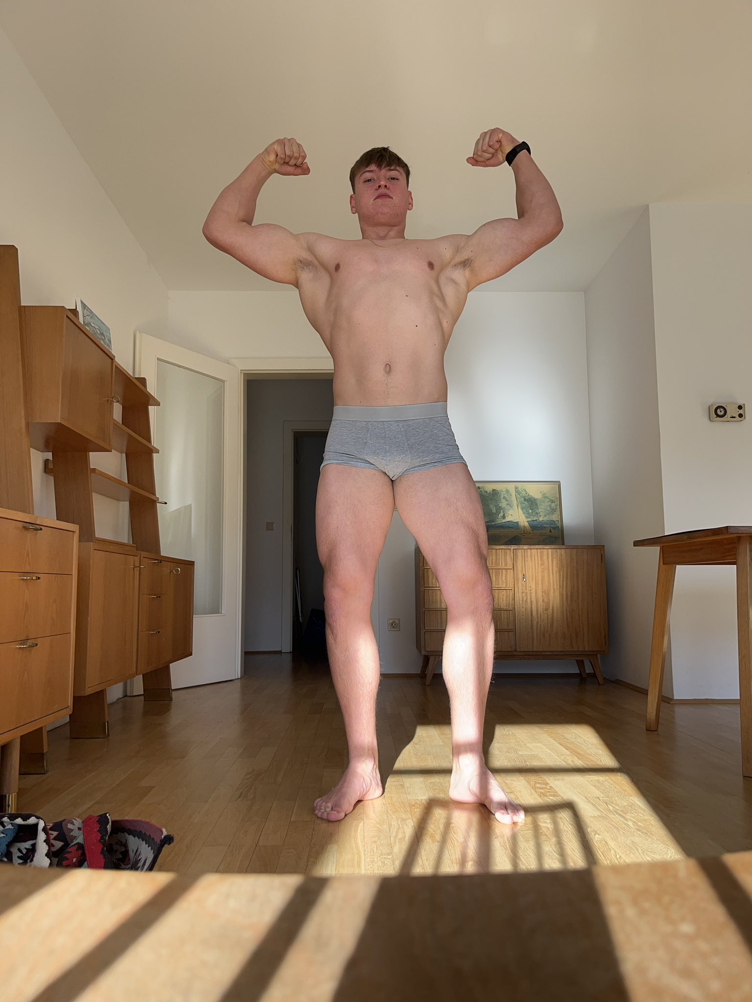 First you gonna sniff my pits and then i will leglock you😈 New feet worship clip on http://onlyfans.com/bacherhot 