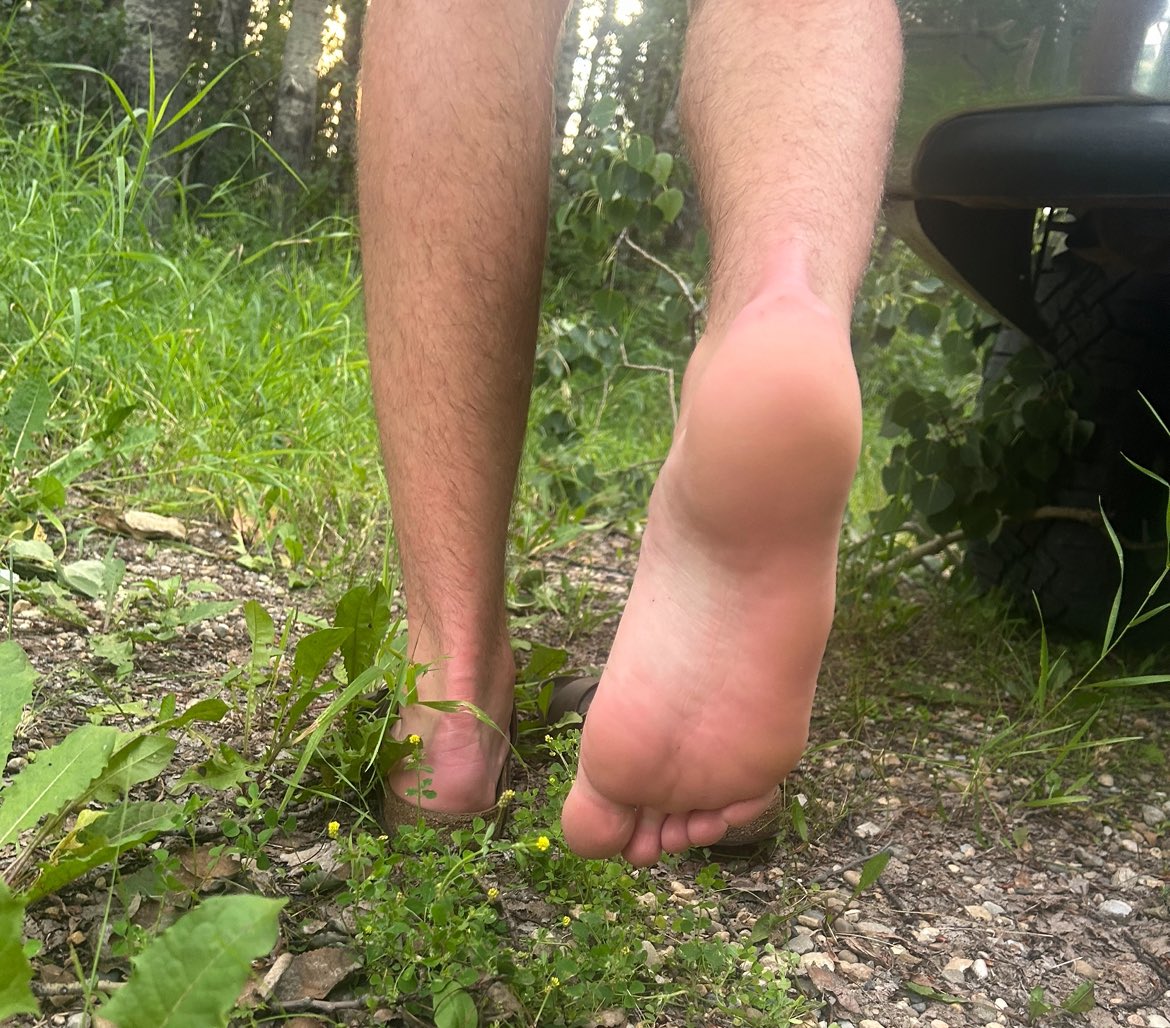If you were outside with me would you get on your knees and clean my dirty foot? 