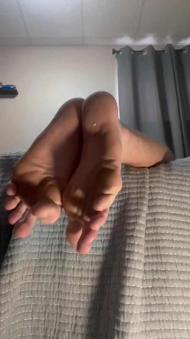It’s weird that you’re staring at an upside down video of my giant feet, wiggling my long toes. 