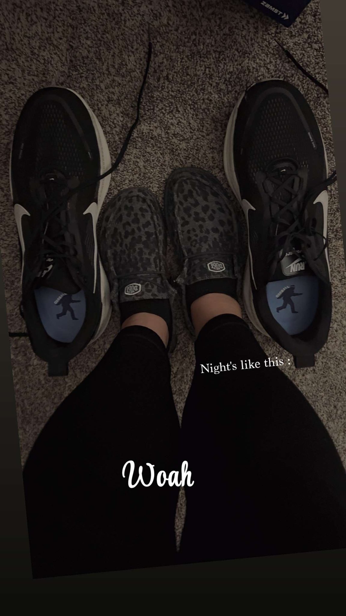 had a friend compare her shoes to my Nike shoes, she was in shock 😂🦶