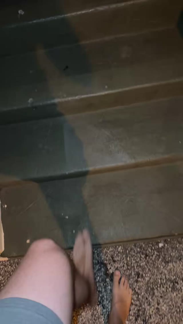 the struggle of walking up stairs with size 18 feet 😭