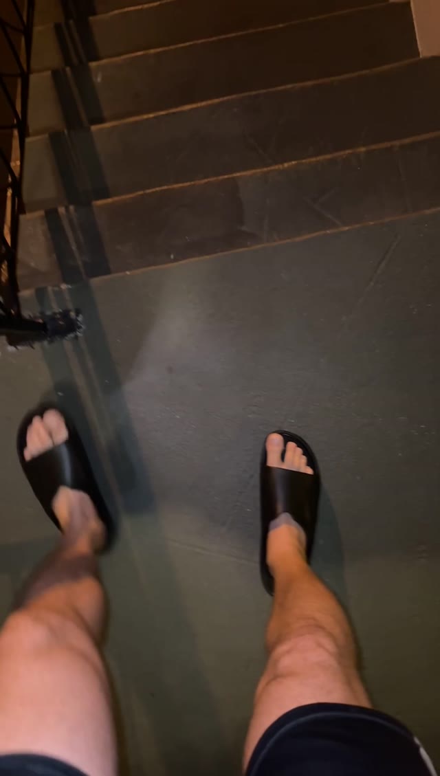 The Journey of the Size 18 dawgs walking down the stairs 🦶🤭