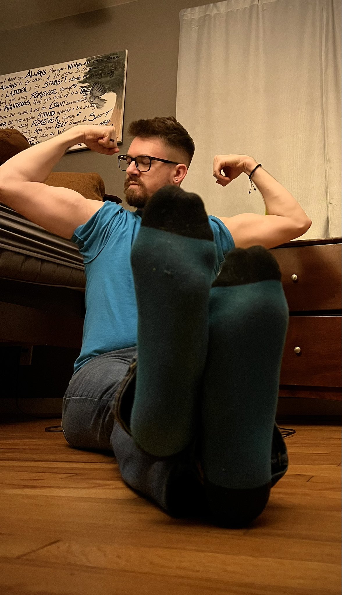 Be honest. You didn’t even notice my face. You came here for my feet.   Admit it with tribute. #findom #paypig #feet #socks #footfetish #losertraining #cashcow #paypigprotocol