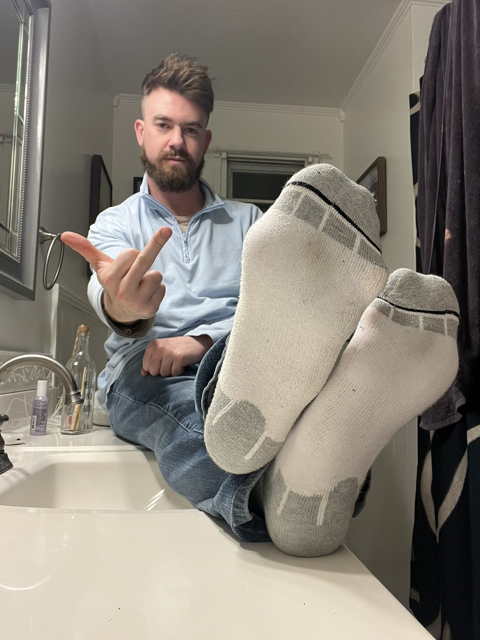 speak up with your wallet or stay right where you belong: under my socks. #alphapeyton #cowboypayton #findom #sockworship #feetworship #paypig #financialdomination #loserserve