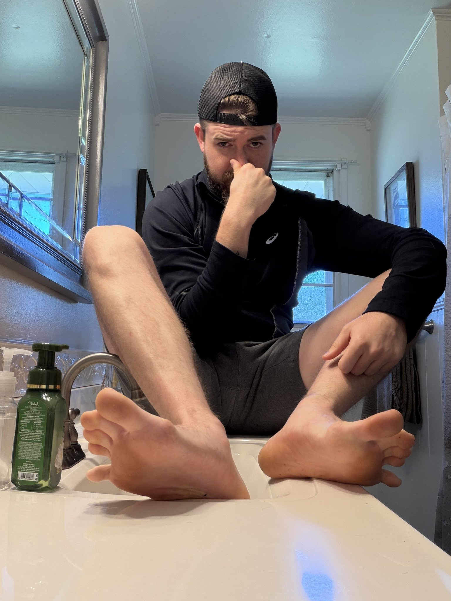 Get closer. Bury your face in your alpha’s feet and breathe it in. That’s the closest you’re ever getting to being on my level. Every inhale is just you accepting you’re beneath the same soles that walk all over your paycheck.#alphafeet #paypig #findom