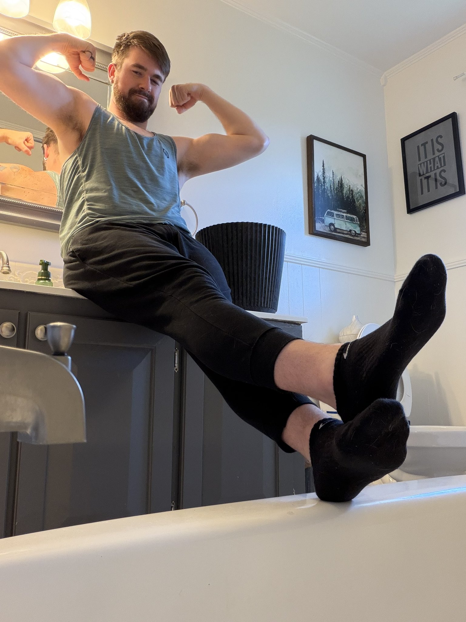 Tell me subs…are black ankle socks still a thing? 😈 #socklosers #blacksocks #cruelalpha #paypig #debttoy