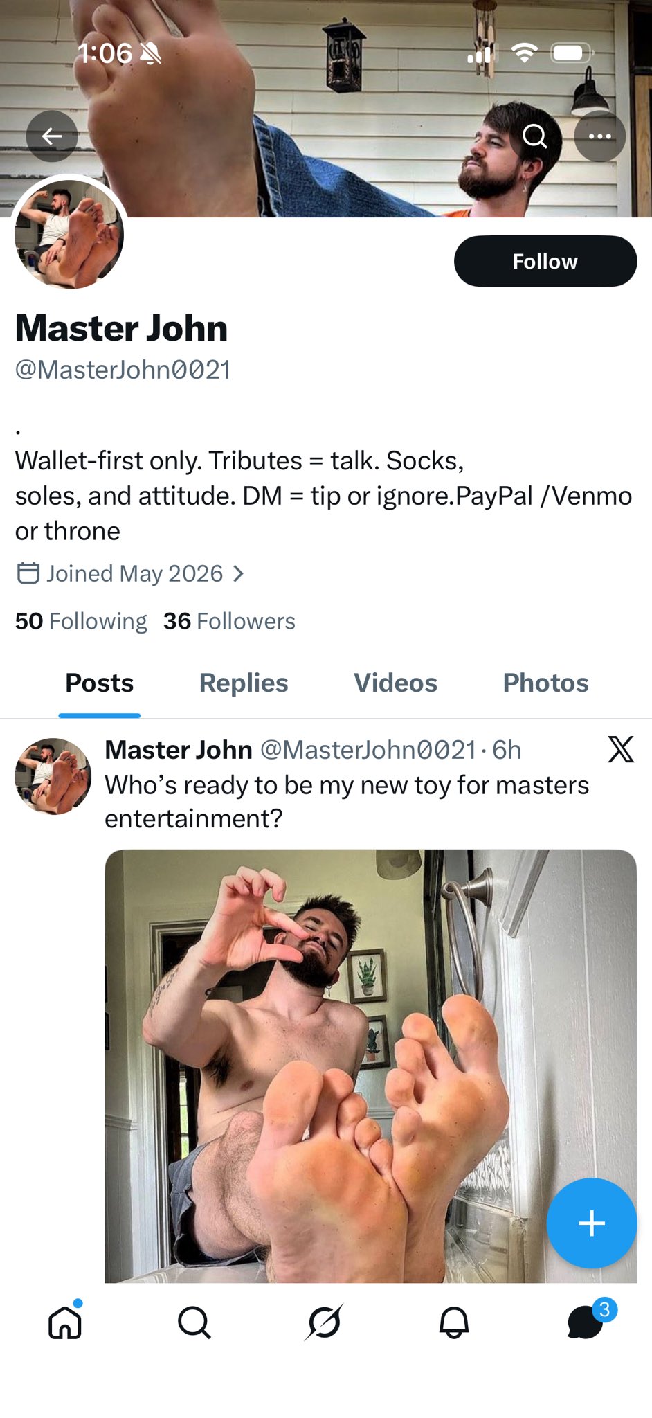 @MasterJohn0021  do not send this person your money boys. He is not me. 🤣 share