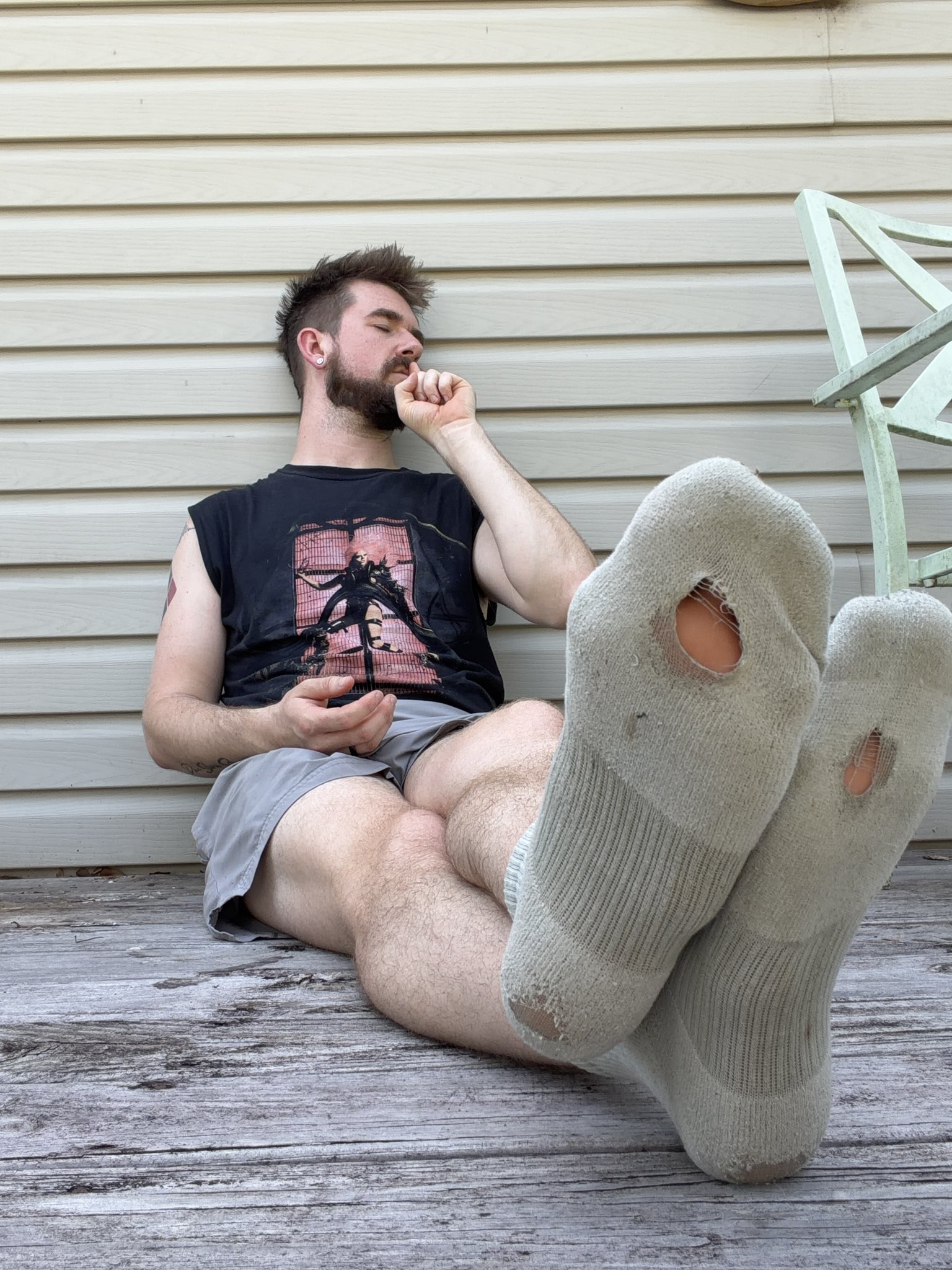 Sit. Pay. Don’t complain when the holes tell the story. #alphasoles #socklosers