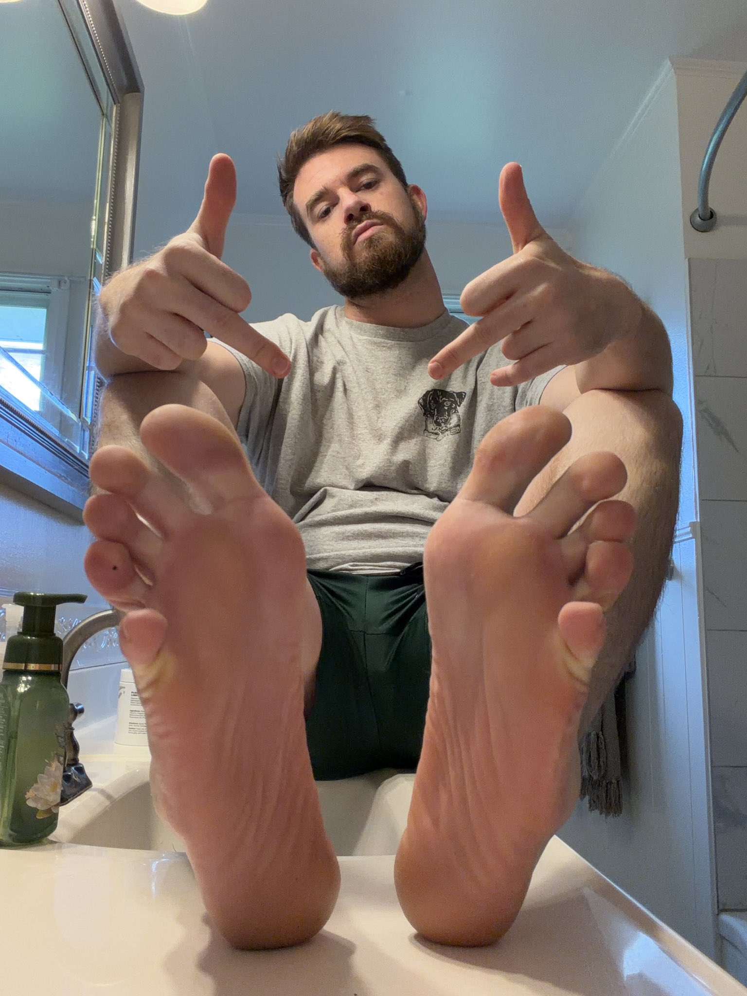 I think you should tape your eyes open just to stare at the perfection at the bottom of my foot.