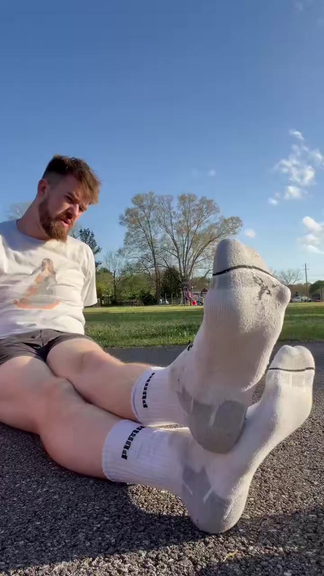 my big runner feet carry me miles while you sit, stare, and scrape together dollars for the privilege. stay broke, worshipper. you exist to finance my stride. #findom #alphafeet