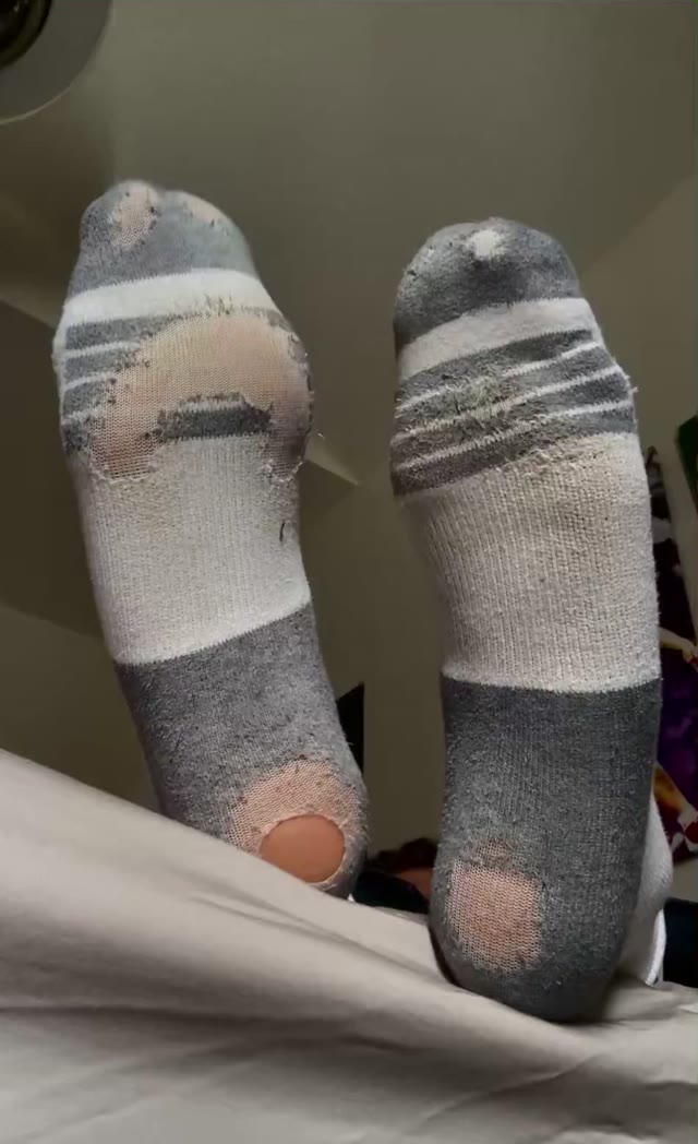 Airing out my stinky feet after a long day of work, ready to worship them for me? 😈 